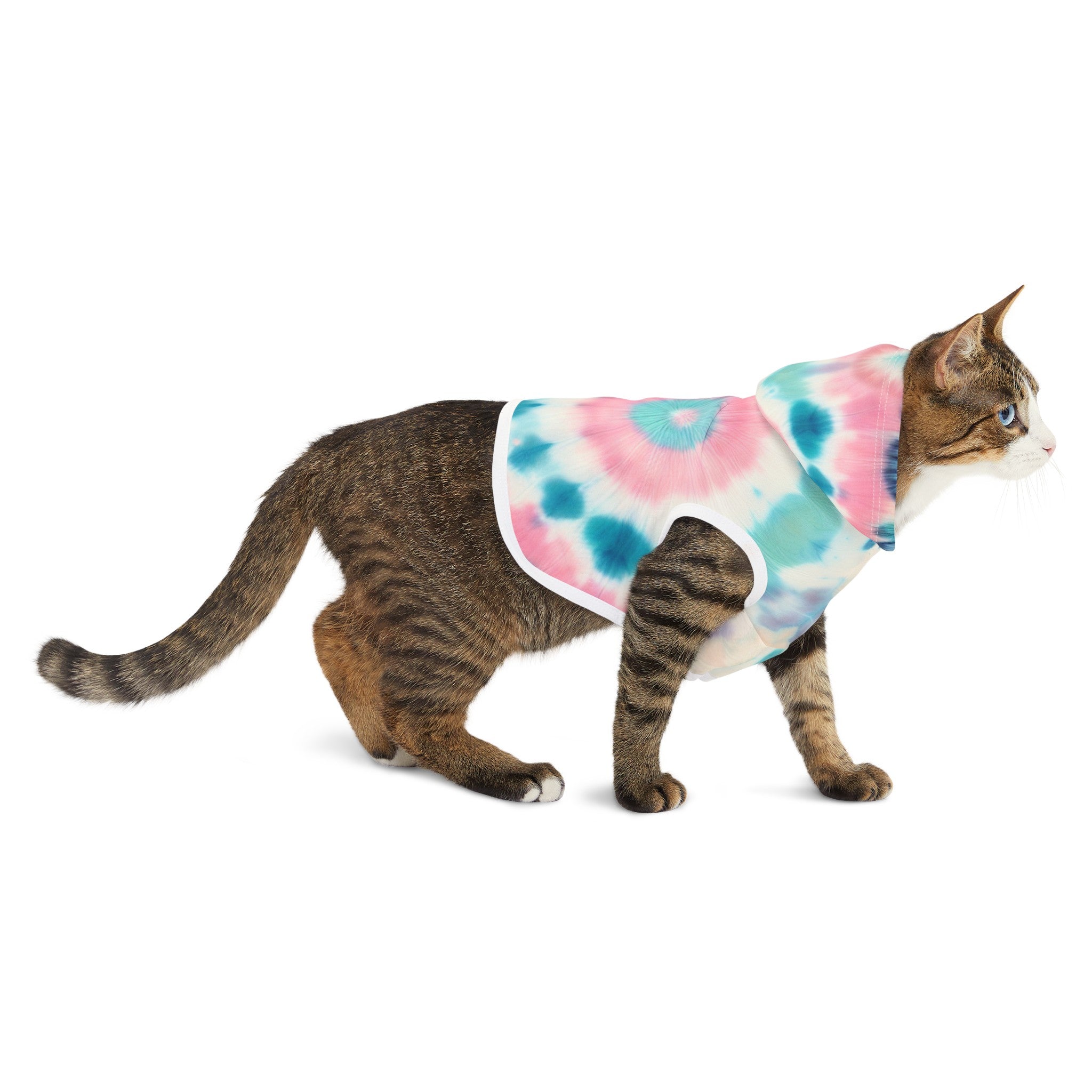 Pastel Tie-Dye Swirl Pet Hoodie
