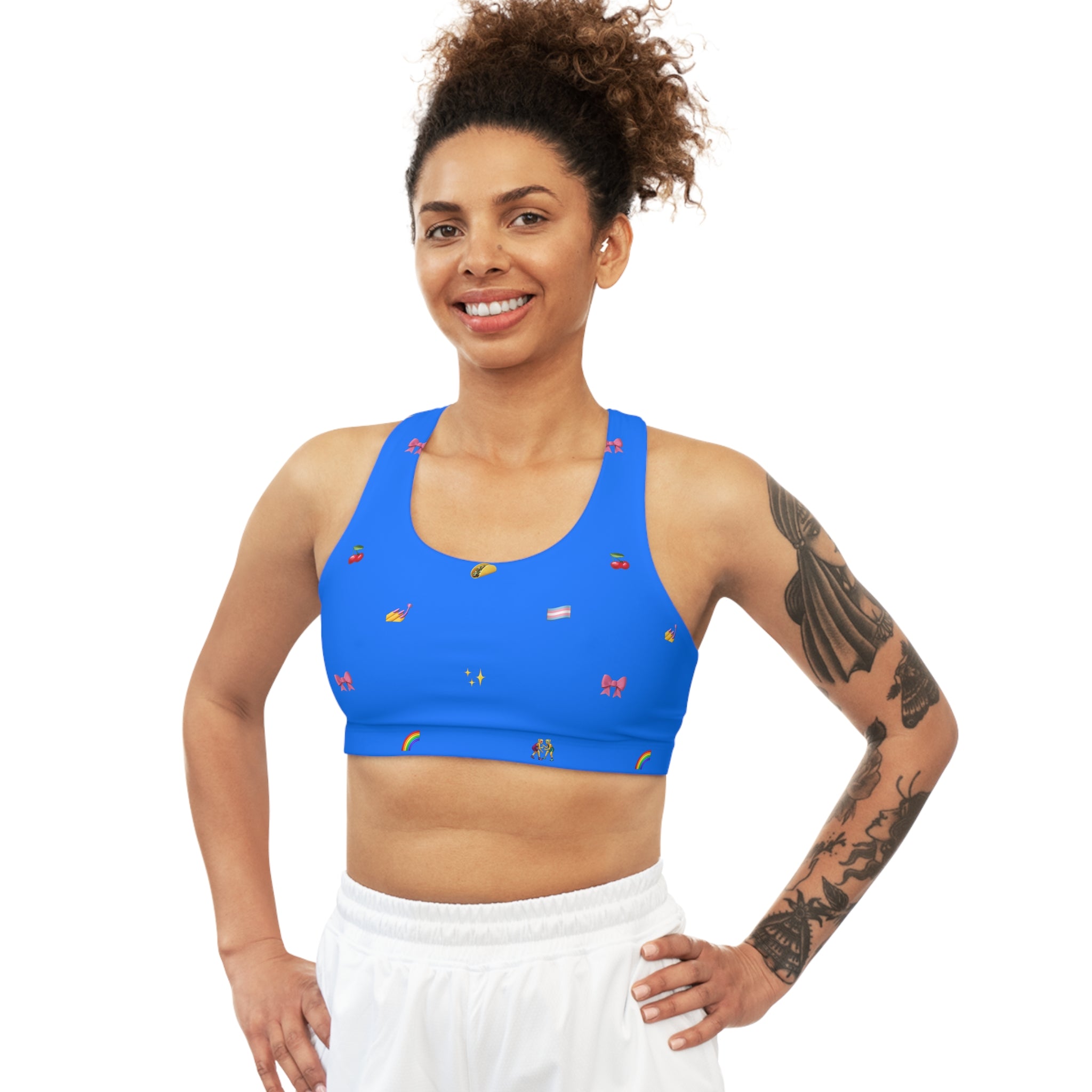 Queer Icon Emoji Sports Bra